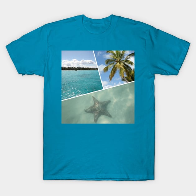 Caribbean Photo Collage - Isla Saona T-Shirt by Christine aka stine1